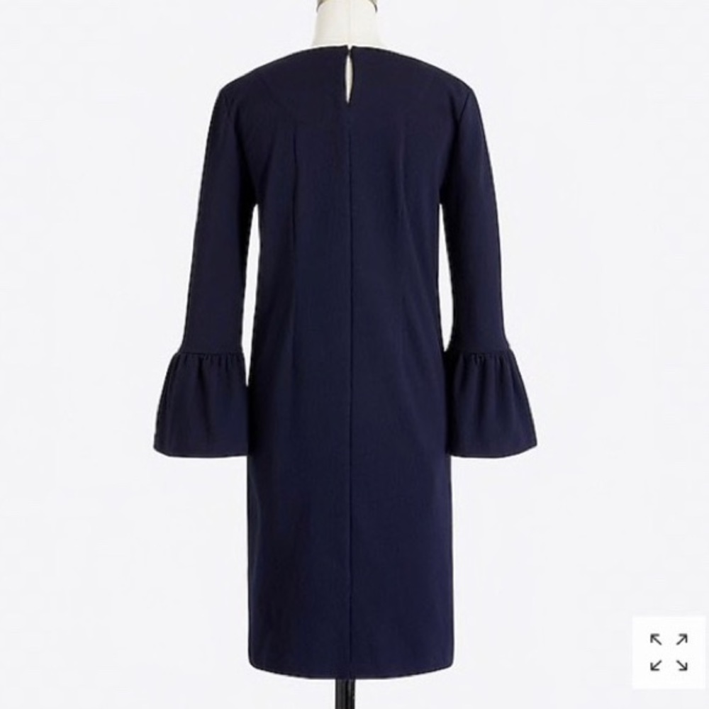 SALE New J.Crew Factory Navy Long Sleeve Dress SM - Picture 6 of 8